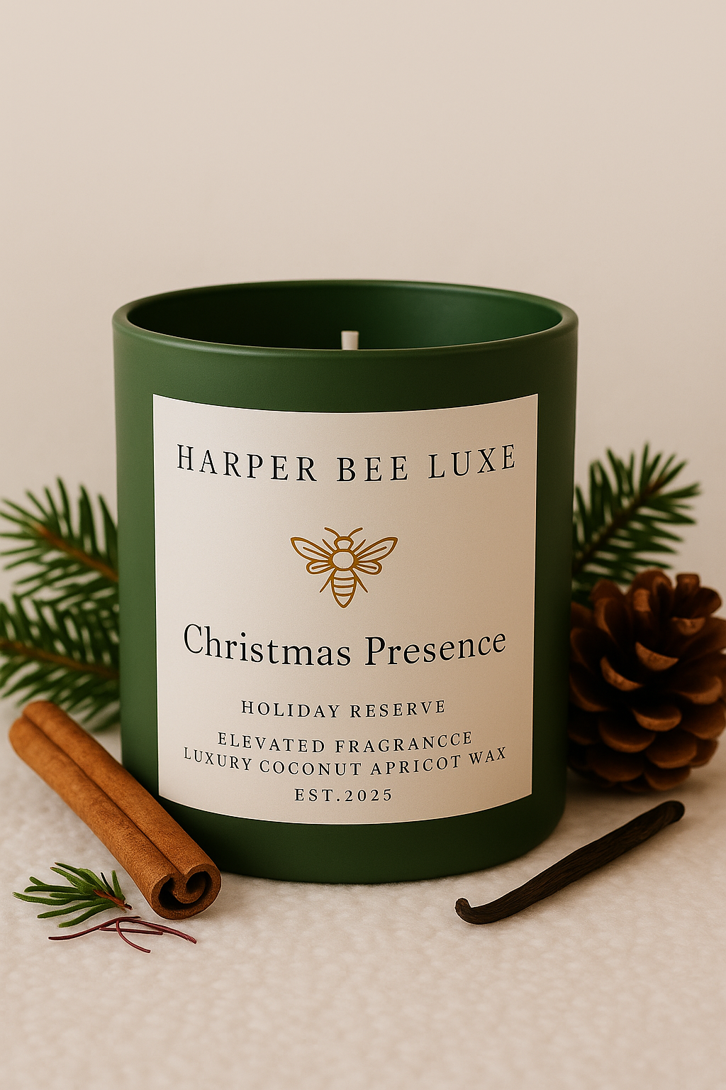 Christmas Presence | Signature Collection 11 oz Ceramic Luxury Candle | Harper Bee Luxe