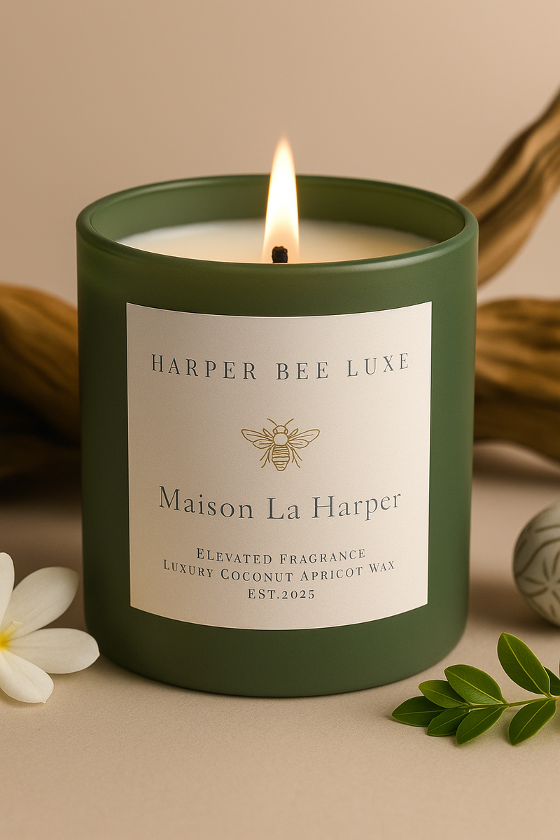 Maison La Harper | Signature Collection 11 oz Ceramic Luxury Candle | Harper Bee Luxe