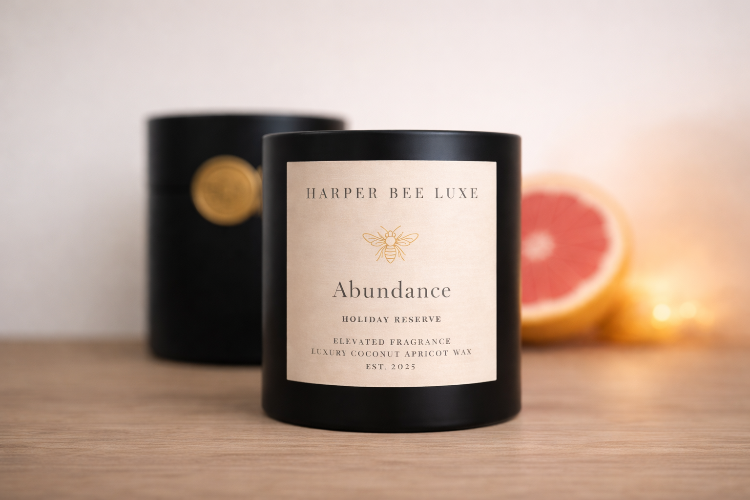 Abundance | Grapefruit, Sandalwood & Amber Candle (12 oz)